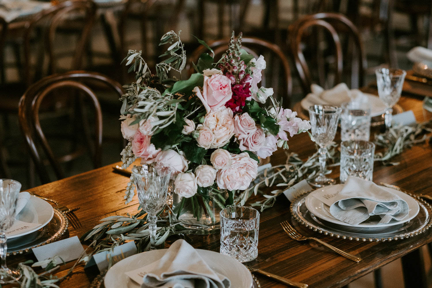 Table decorations / Byron Bay wedding - Earth House